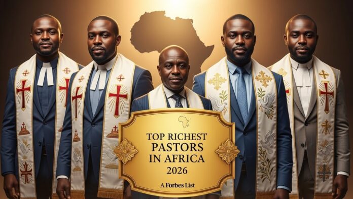 create a featured image for this, top richest pastors in Africa 2026
